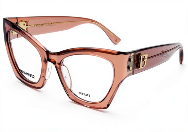 DSQUARED2 D2 0133 Pink Crystal Acetate Womens Eyewear-0