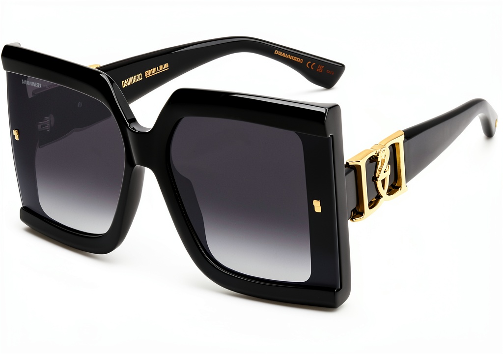 DSQUARED2 D2 0185 Black Sunglasses on a person outdoors