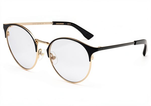 DSQUARED2 D2 0058 Gold Black Womens Sunglasses Size 49-0