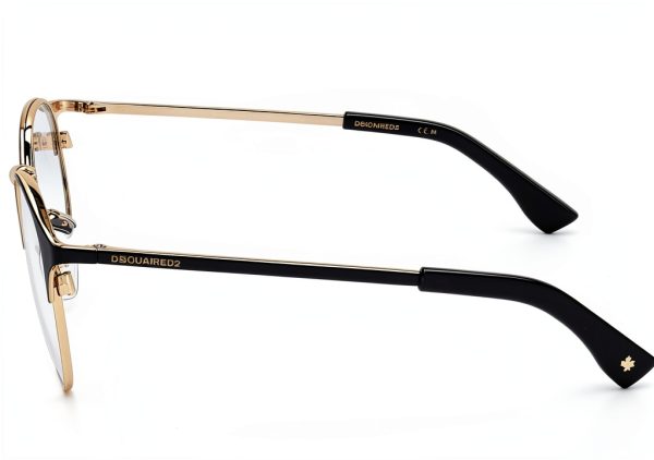 DSQUARED2 D2 0058 Gold Black Womens Sunglasses Size 49-2