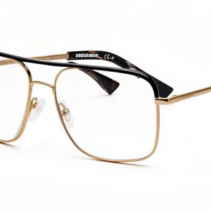 Dsquared Womens Steel Sunglasses Black Gold Lightweight-0