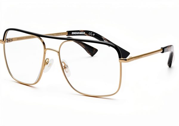 Dsquared Womens Steel Sunglasses Black Gold Lightweight-0