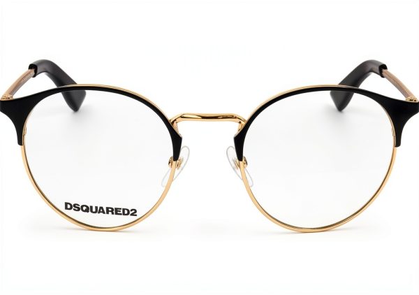DSQUARED2 D2 0058 Gold Black Womens Sunglasses Size 49-1