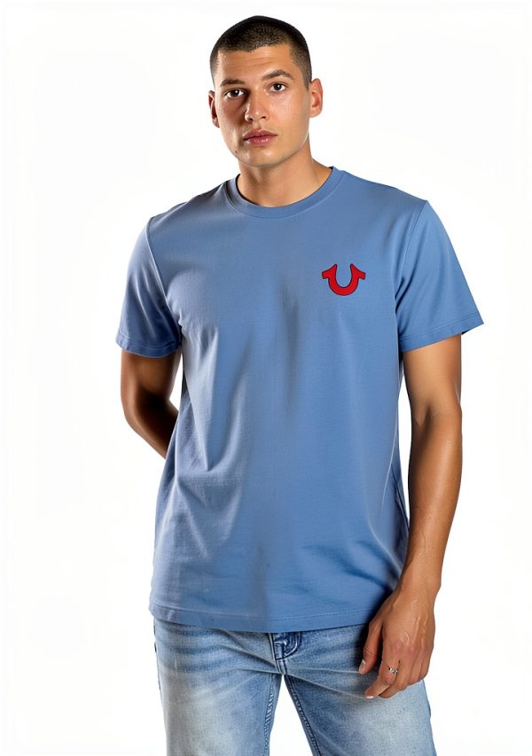 True Religion Mens T-Shirt 100% Cotton Graphic Design-4