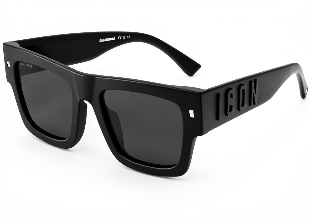 DSQUARED2 ICON SUNGLASSES FRAMES in Matte Black on display
