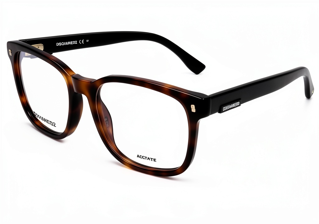 Dsquared Havana sunglasses showing front view with case