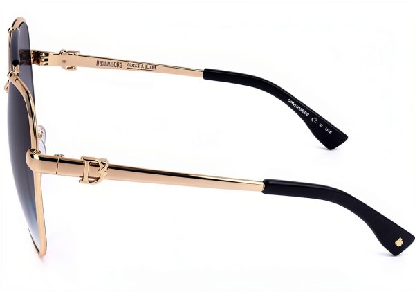 Marcolin Womens Sunglasses RHL Gold Black Size 60-2