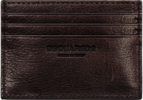 DSQUARED2 Black Faux Leather Bi Fold Wallet Adult-1
