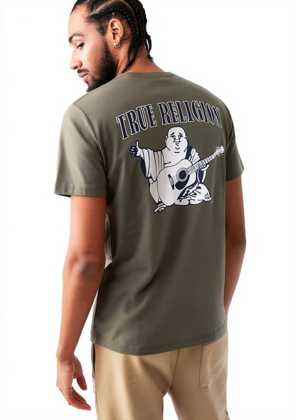 True Religion Mens T-Shirt 100 Cotton Graphic Logo Design-5