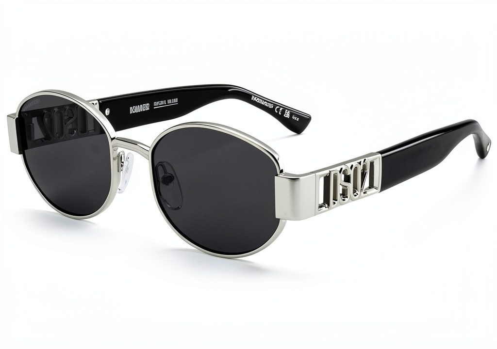 Dsquared2 D2 0155/S sunglasses with palladium frame on display
