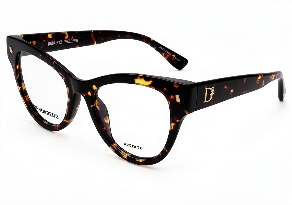 DSQUARED2 D2 0070 Sight Glasses in Havana Black on a woman's face