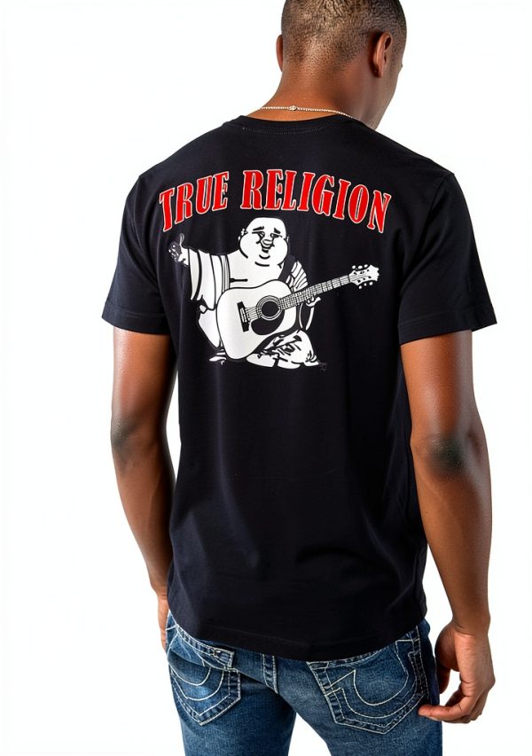 True Religion Mens T-Shirt Puff Buddha Logo Classic Fit-3