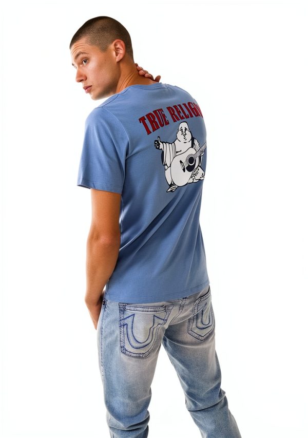 True Religion Mens T-Shirt 100% Cotton Graphic Design-1