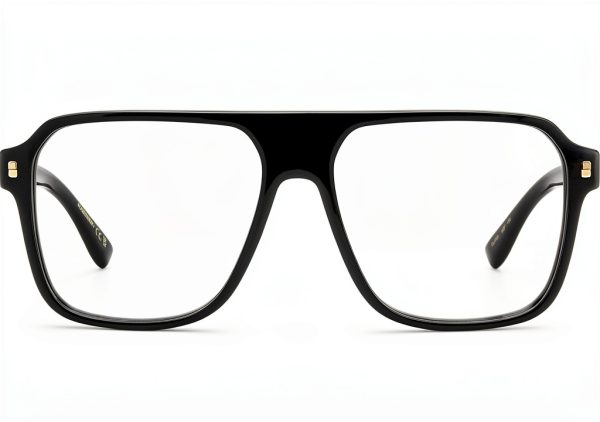 DSQUARED2 D2 0203 Acetate Mens Sunglasses Black Blue Crystal-1