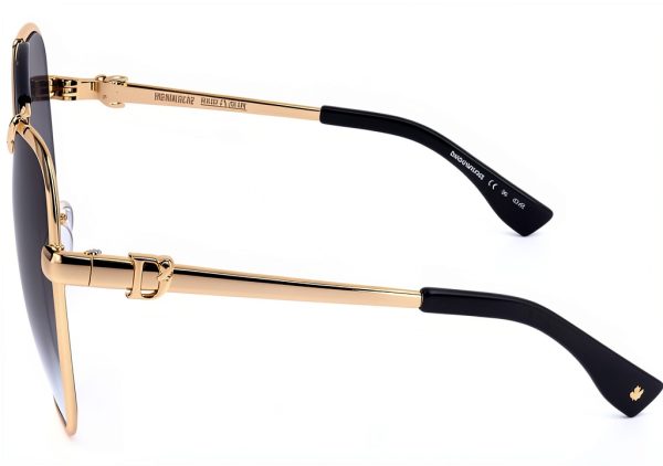 Marcolin Womens Sunglasses RHL Gold Black Size 60-3