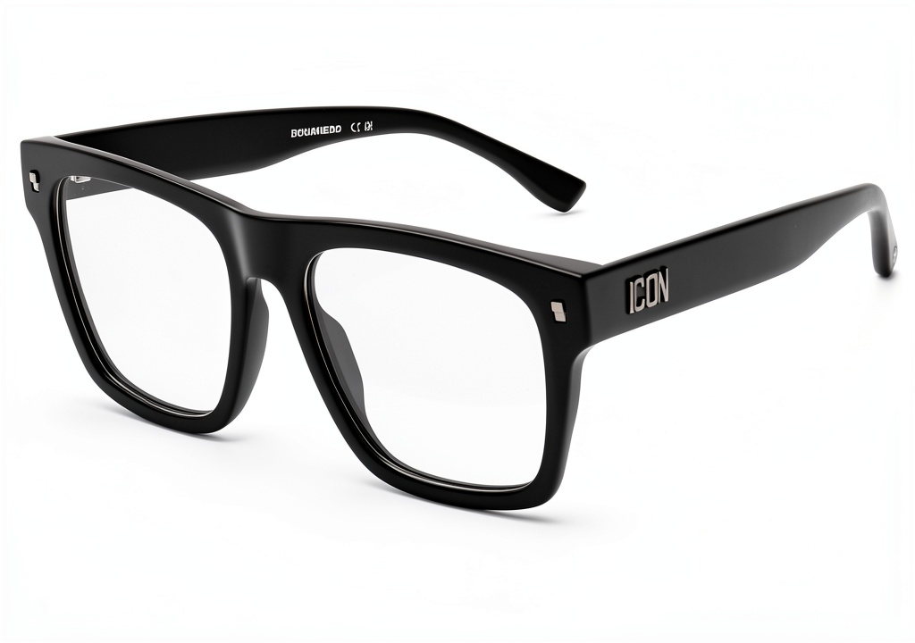 DSQUARED2 ICON 0018 Matte Black glasses on a man in a casual setting