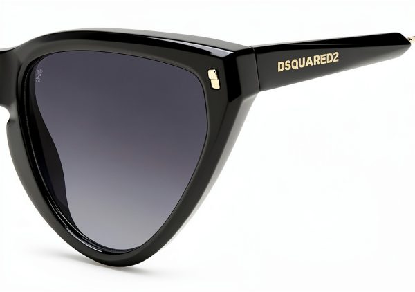 DSQUARED2 D2 0134S Sunglasses Black Acetate for Women-3