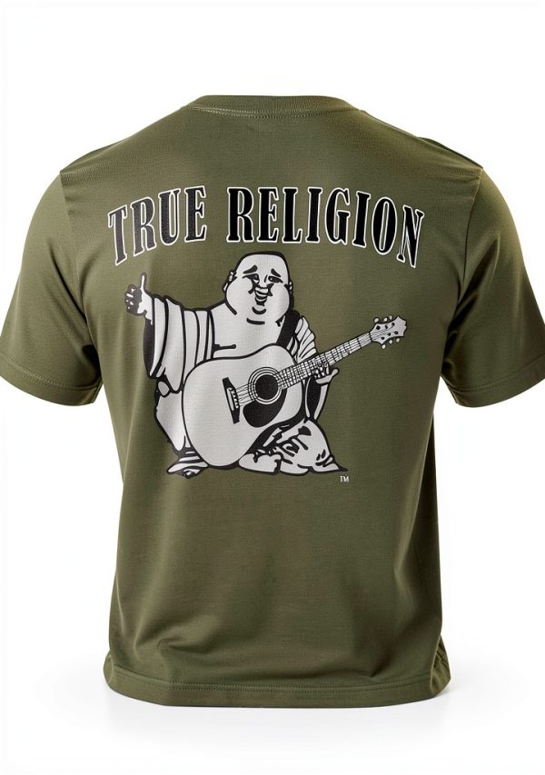 True Religion Mens T-Shirt 100 Cotton Graphic Logo Design-9