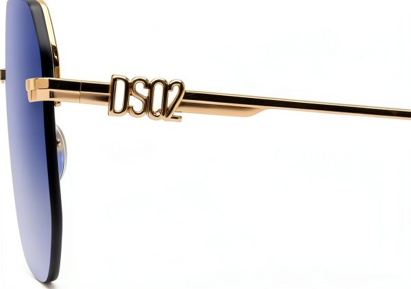 DSQUARED2 LKS Gold Blue Mens Sunglasses Size 60-3