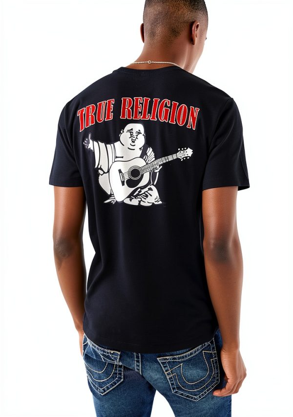 True Religion Mens T-Shirt Puff Buddha Logo Classic Fit-2