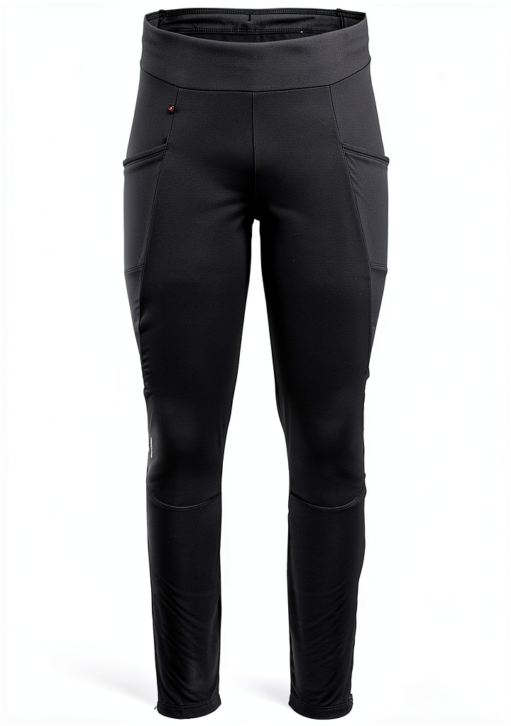 Sugoi Firewall 180 compression pants in black on an active man