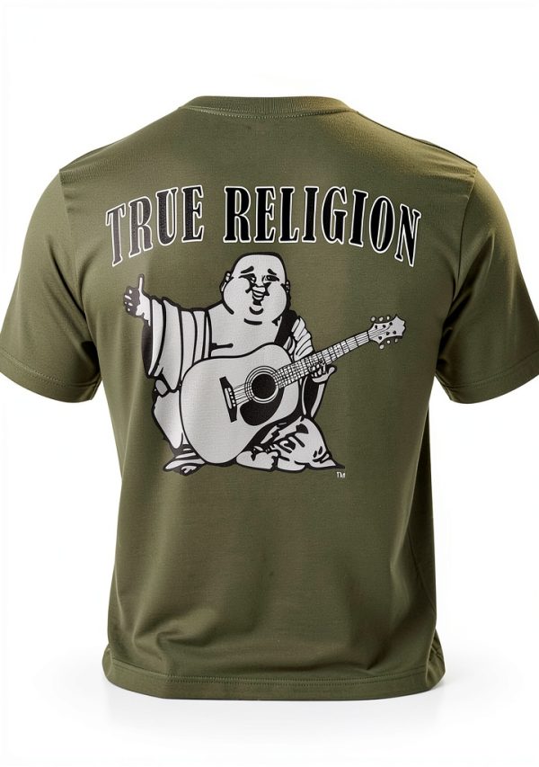 True Religion Mens T-Shirt 100 Cotton Graphic Logo Design-4