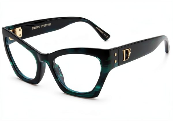 DSQUARED2 D2 0133 Green Horn Womens Acetate Glasses-0