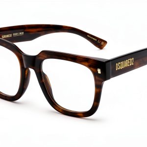 DSQUARED2 D2 0181 Brown Horn Sunglasses Unisex Style-0