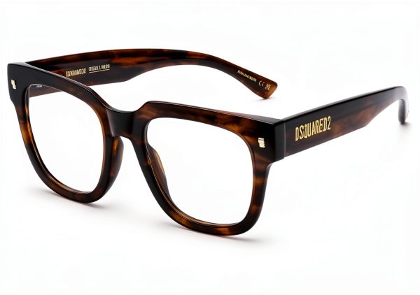 DSQUARED2 D2 0181 Brown Horn Sunglasses Unisex Style-0