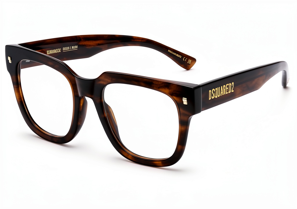 DSQUARED2 D2 0181 sunglasses in Brown Horn color on a person outdoors