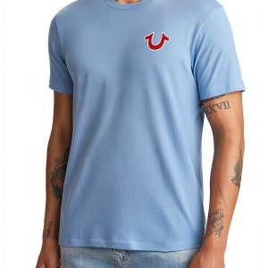 True Religion Mens T-Shirt 100% Cotton Graphic Design-0