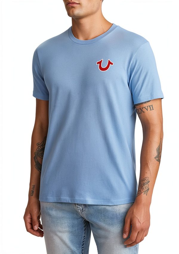 True Religion Mens T-Shirt 100% Cotton Graphic Design-0