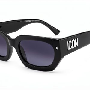 DSQUARED2 ICON Sunglasses Black Acetate Womens Eyewear-0