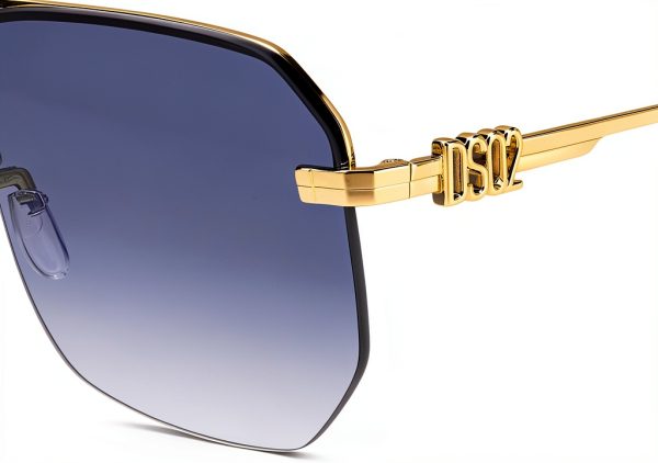 DSQUARED2 LKS Gold Blue Mens Sunglasses Size 60-4